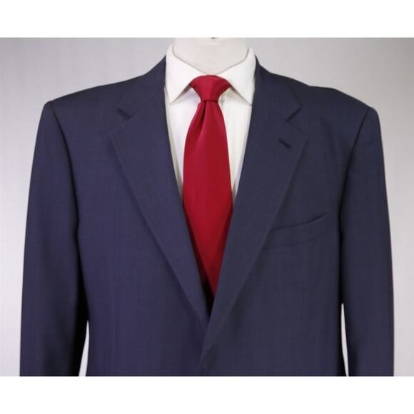 Brooks Brothers Golden Fleece Navy Blue Plaid 2-Btn Wool Suit 45R 44R - Picture 3 of 10